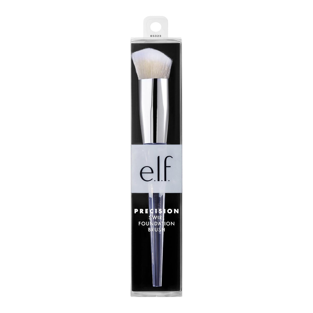 e.l.f. Precision Swirl Foundation Brush. Blends Liquid Foundation Smoothly Onto Skin. Triangular Handle For Ultimate Control. Vegan & Cruelty-Free