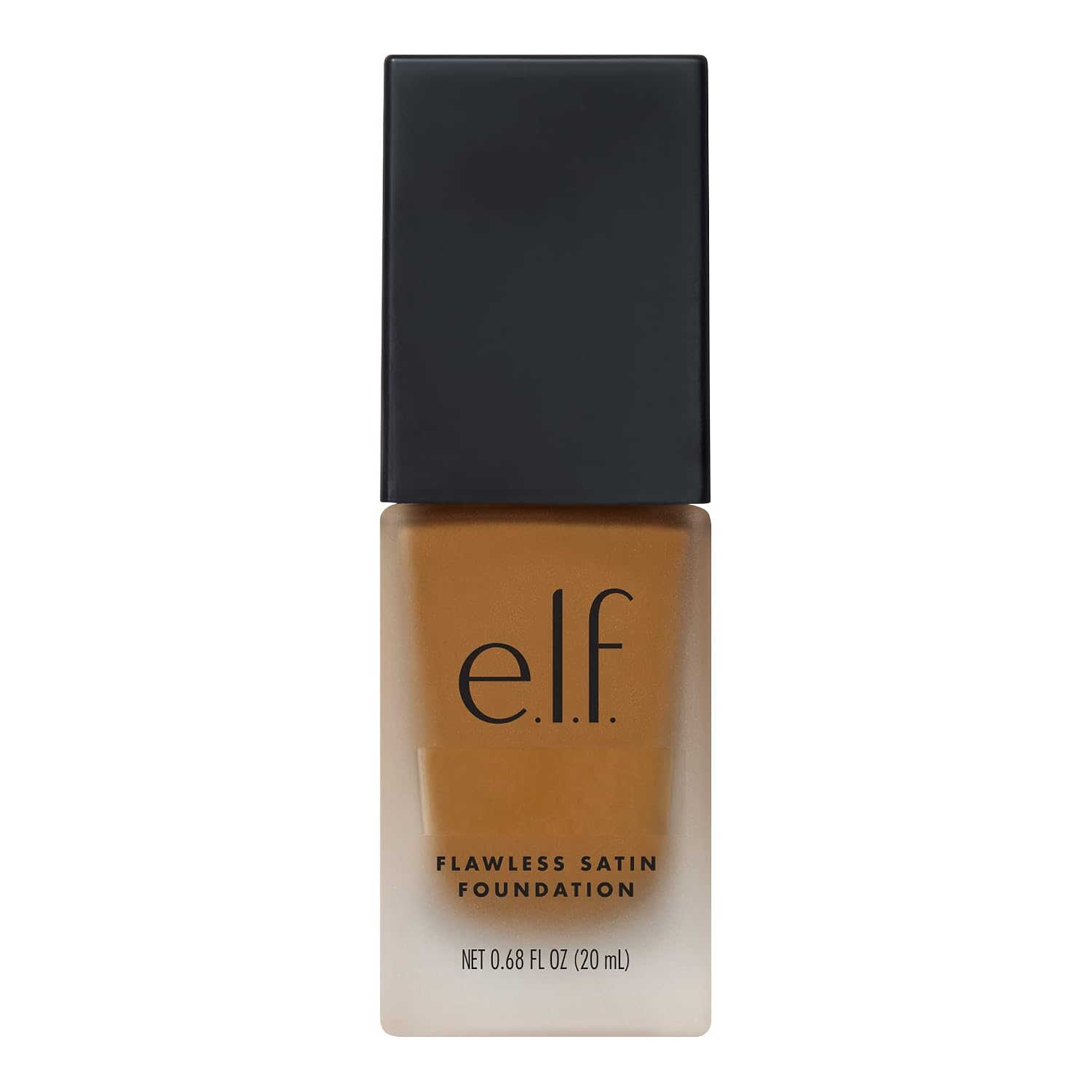 e.l.f. Flawless Satin Foundation. Lightweight & Medium Coverage. Semi-Matte Finish. Vegan & Cruelty-Free. Maple. 0.68 Fl Oz (20mL)