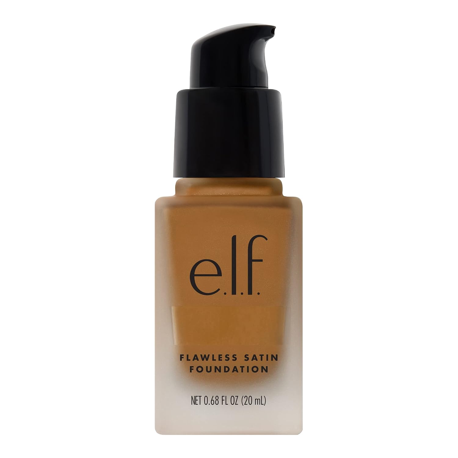 e.l.f. Flawless Satin Foundation. Lightweight & Medium Coverage. Semi-Matte Finish. Vegan & Cruelty-Free. Maple. 0.68 Fl Oz (20mL)