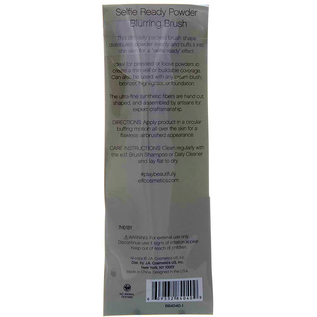 e.l.f. Powder Blurring Brush. Makeup Brush For Creating A Soft-Focus Finish. Great For Under Eyes. Around The Nose & Brows. Vegan & Cruelty-Free