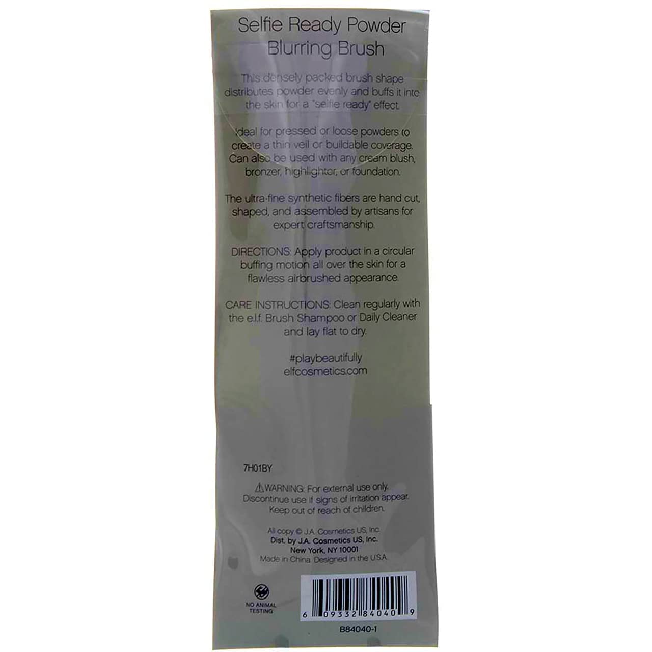 e.l.f. Powder Blurring Brush. Makeup Brush For Creating A Soft-Focus Finish. Great For Under Eyes. Around The Nose & Brows. Vegan & Cruelty-Free