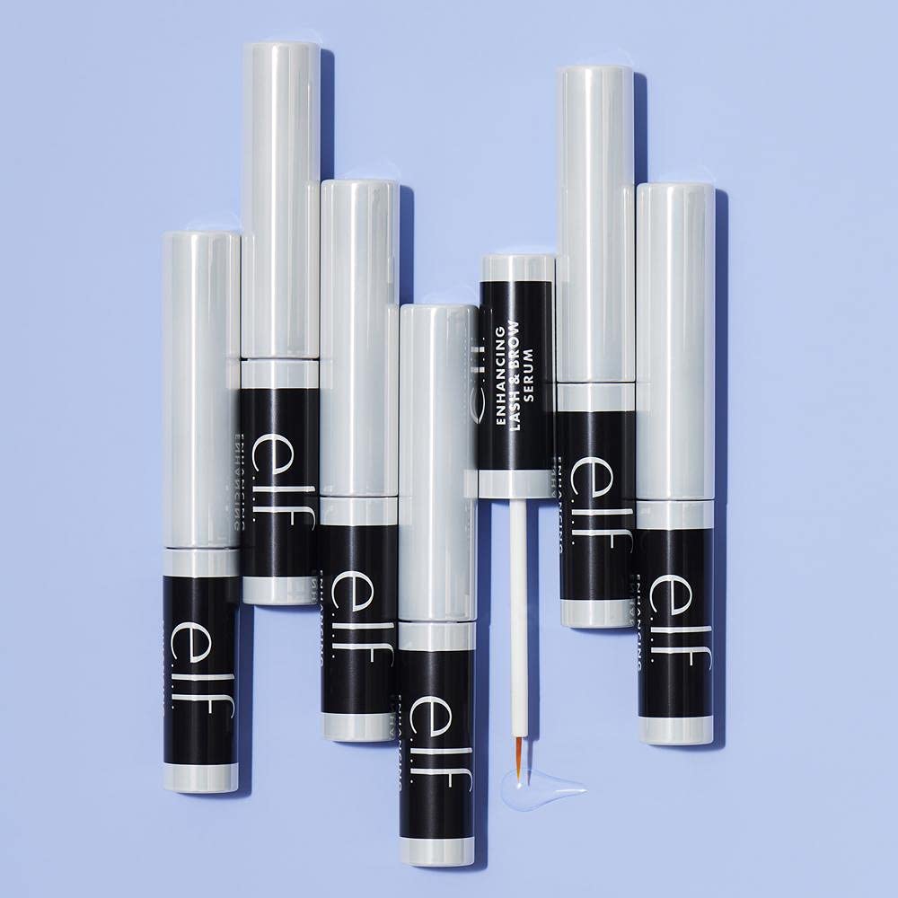 e.l.f. Enhancing Lash & Brow Serum. Promotes Longer-Looking Lashes & Brows. Nourishing & Conditioning Formula. Clear. 0.12 Fl Oz (3.5mL)
