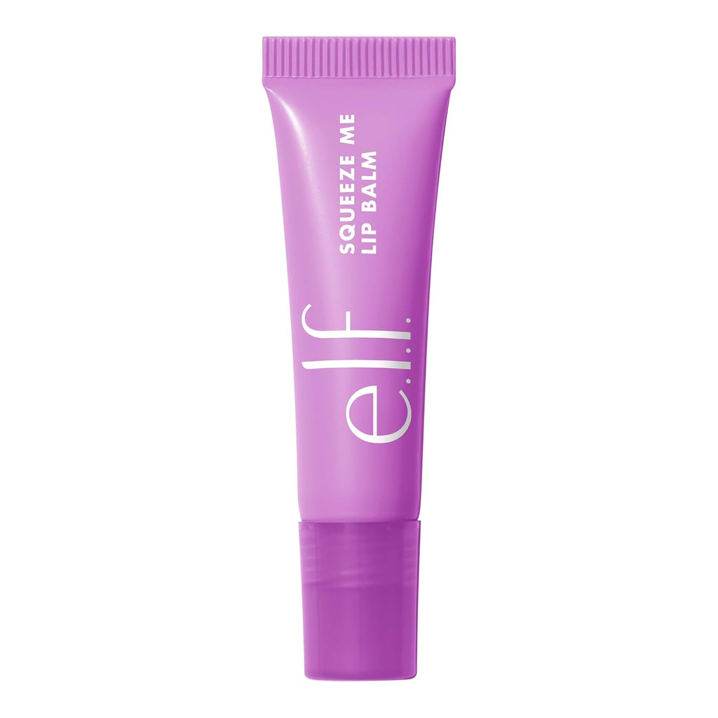e.l.f. Squeeze Me Lip Balm. Grape | Moisturizing Lip Balm For A Sheer Tint Of Color. Infused With Hyaluronic Acid. Vegan & Cruelty-free