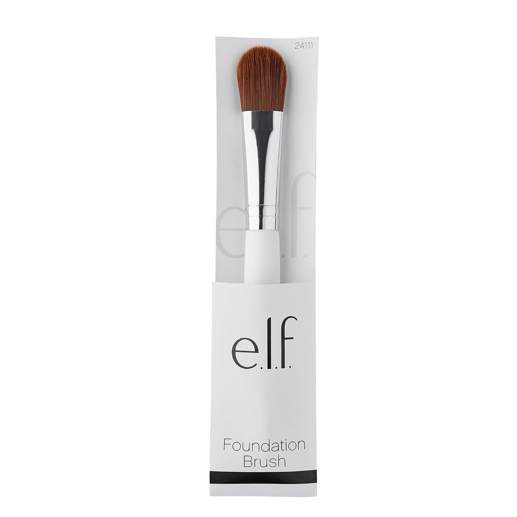 e.l.f. Foundation Brush. Tapered Face Makeup Brush For A Flawless. Ultra-Smooth. Poreless Finish. For Cream Or Liquid Formulas. Vegan & Cruelty-Free