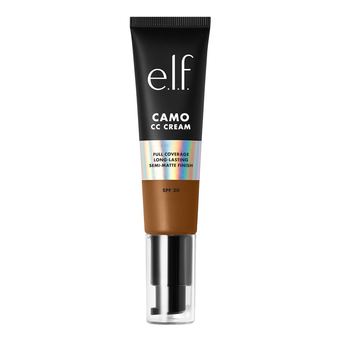 e.l.f. Camo CC Cream. SPF 30 Color-Correcting Medium-To-Full Coverage Face Foundation. Delivers An Airbrushed Finish. Vegan & Cruelty-Free. Deep 530 W