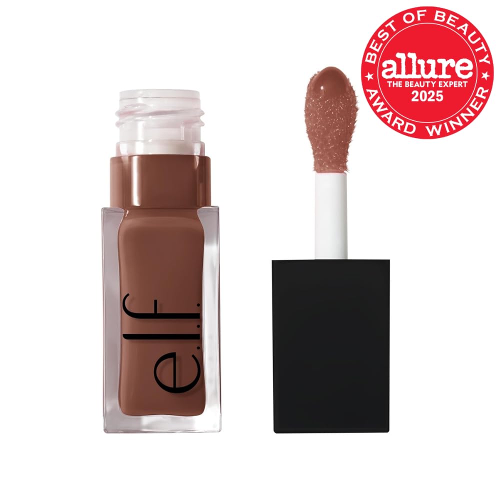 e.l.f. Glow Reviver Lip Oil. Tinted. Hydrating & Non-Sticky. Honey Talks | High-Shine Tinted Lip Oil. Hydrating. Infused with Jojoba & Nourishing Oils. Glossy Formula. Vegan & Cruelty-Free