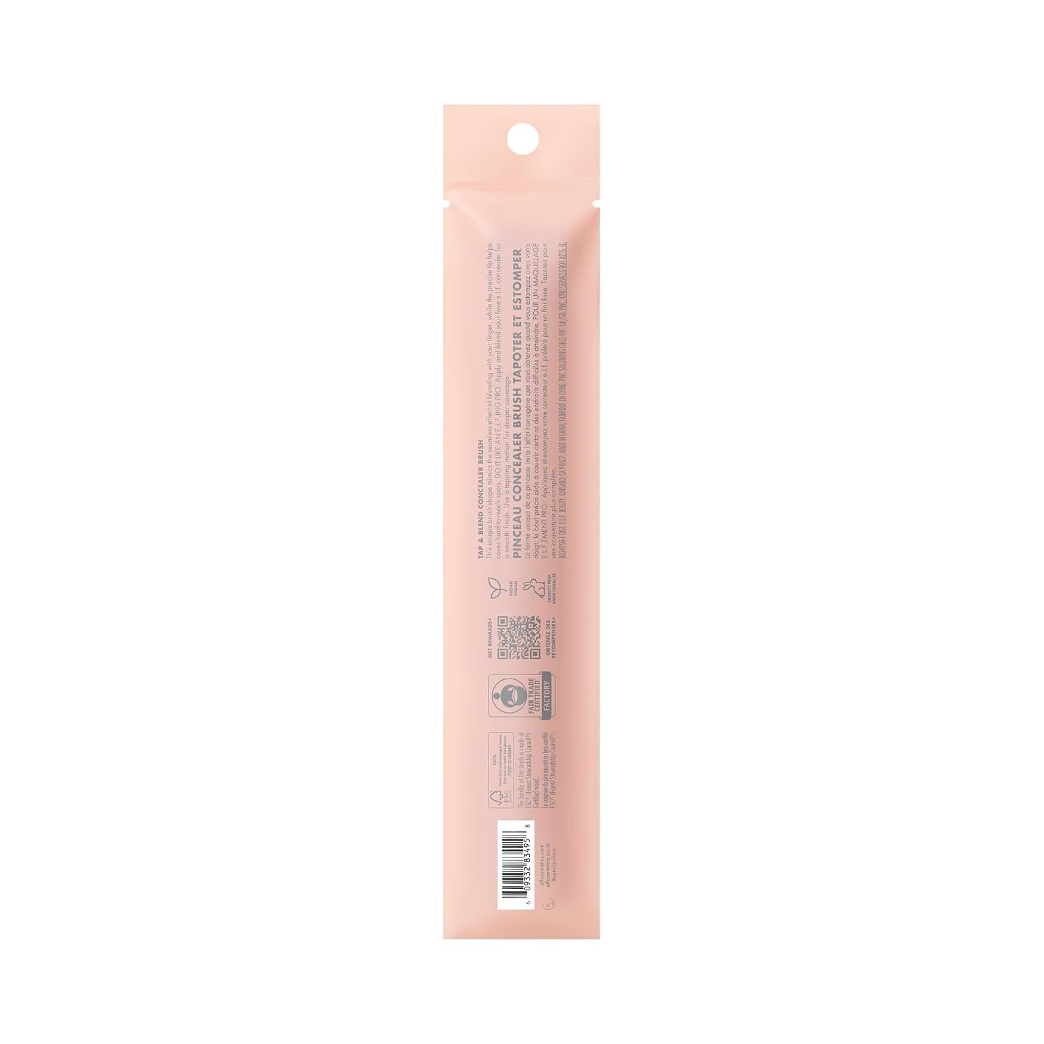 e.l.f. Tap & Blend Concealer Brush. Covers Blemishes & Dark Spots For An Airbrushed Finish With A Precision Tip. Synthetic. Vegan. & Cruelty-Free