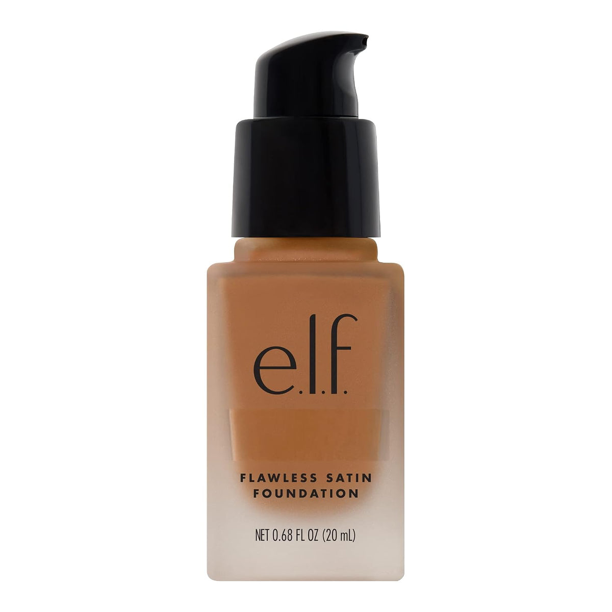 e.l.f. Flawless Satin Foundation. Lightweight & Medium Coverage. Semi-Matte Finish. Vegan & Cruelty-Free. Honey. 0.68 Fl Oz (20mL)