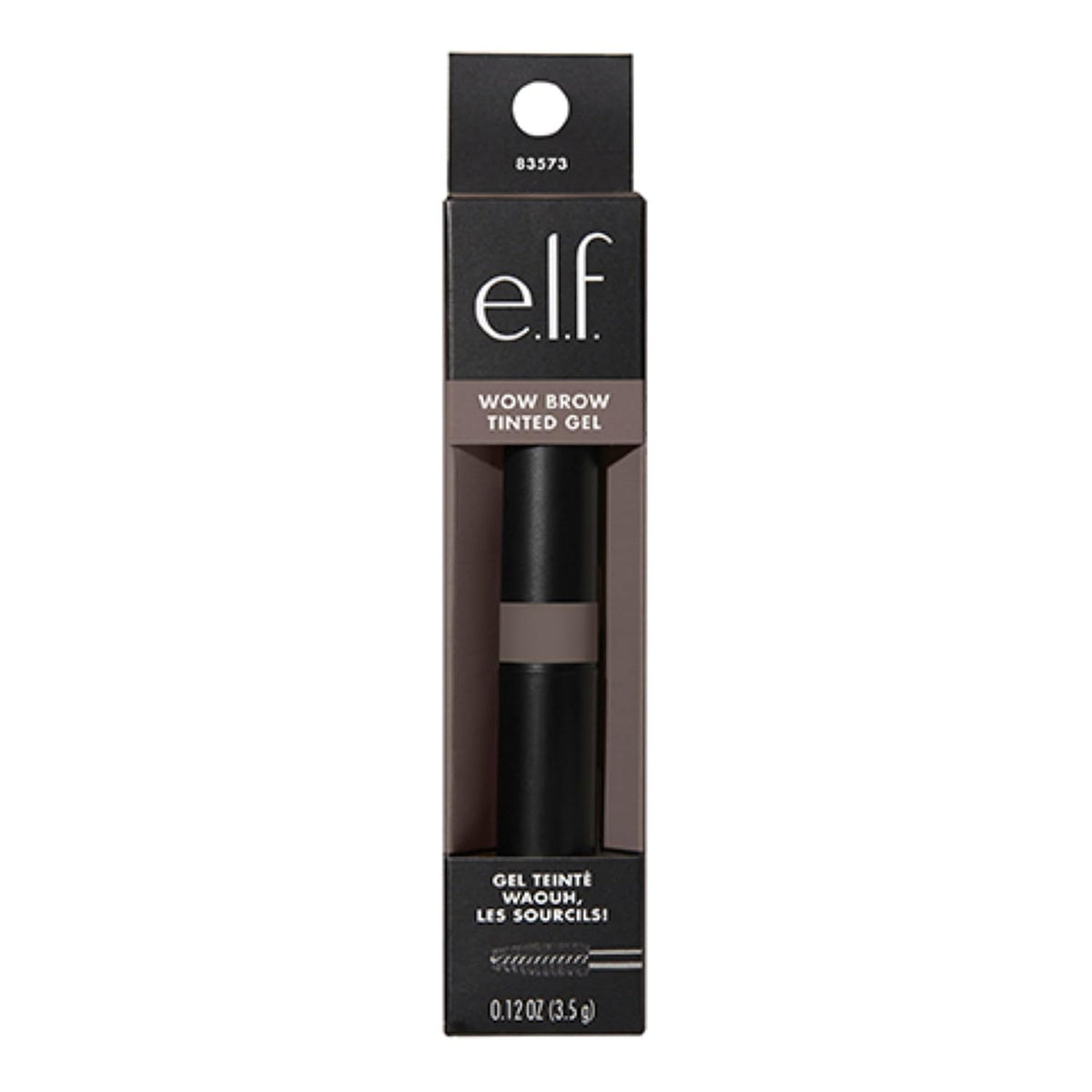 e.l.f. Wow Brow Gel. Volumizing. Buildable. Wax-Gel Hybrid. Creates Full. Voluminous-Looking Brows. Locks Brow Hairs In Place. Neutral Brown. Fiber-Infused 3.5g