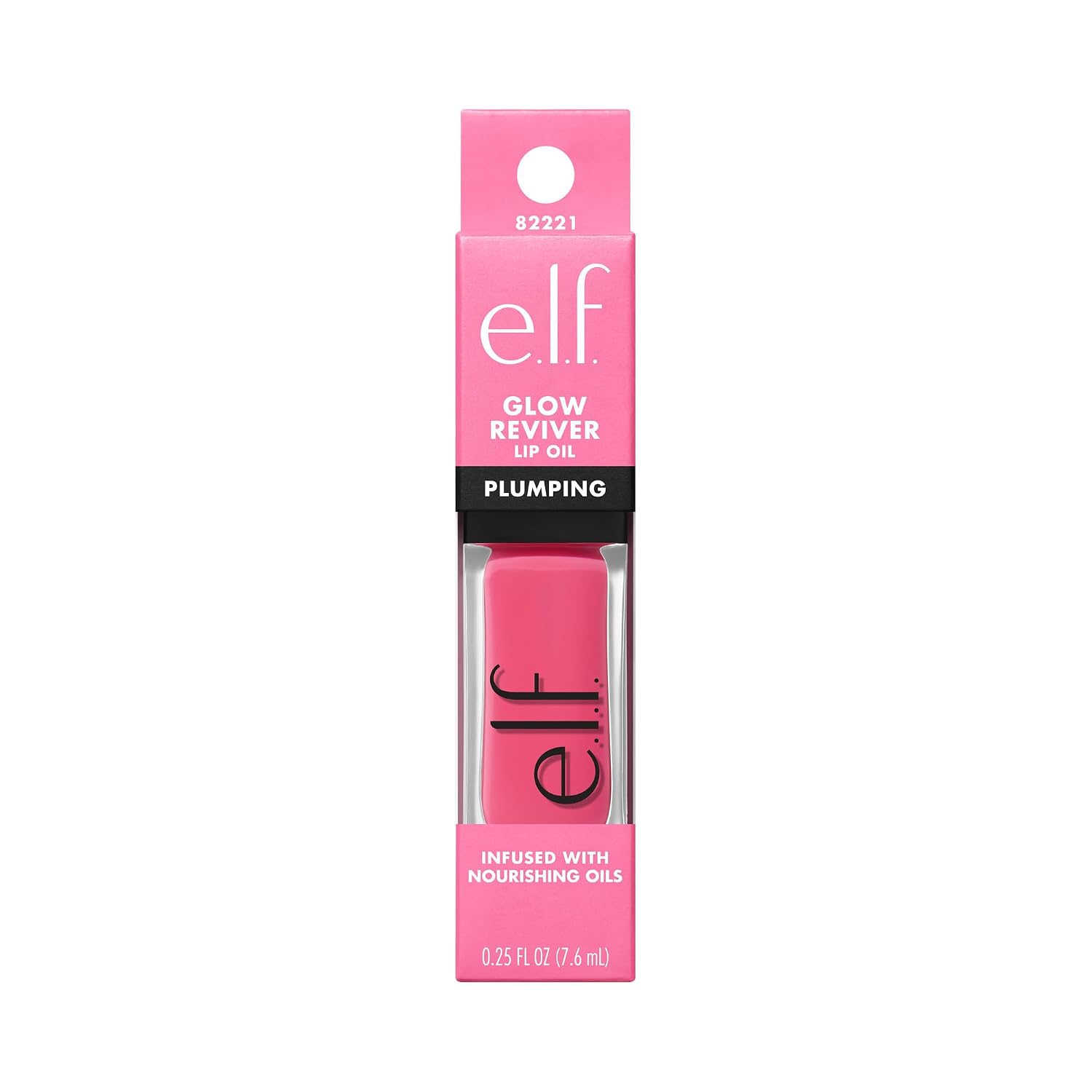 e.l.f. Glow Reviver Plumping Lip Oil. Burst Bubble | Tinted Lip Plumper For A High-Shine. Plump Finish. Infused With Jojoba Oil. Vegan & Cruelty-Free
