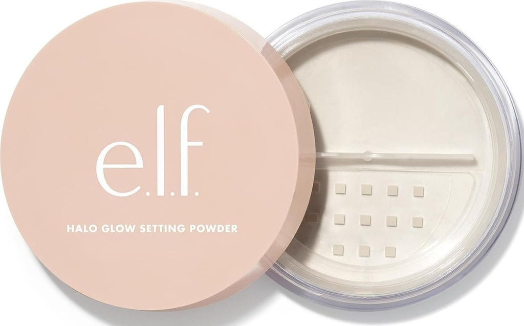 e.l.f. Halo Glow Soft Focus Setting Powder. Silky & Creates Soft Glow Without Shine. Smooths Pores & Lines. Vegan & Cruelty-Free. Light