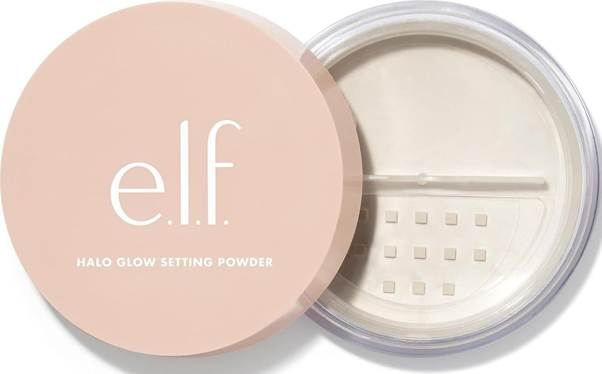 e.l.f. Halo Glow Soft Focus Setting Powder. Silky & Creates Soft Glow Without Shine. Smooths Pores & Lines. Vegan & Cruelty-Free. Light