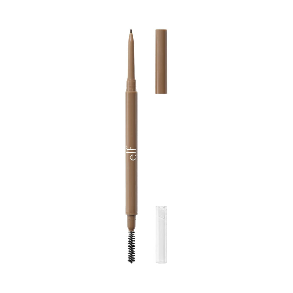 e.l.f. Micro-Fine Brow Pencil. Neutral Brown | Waterproof Brow Color & Spoolie For Shaping Brows & Creating A Feathered Natural-Looking Finish. Vegan & Cruelty-Free