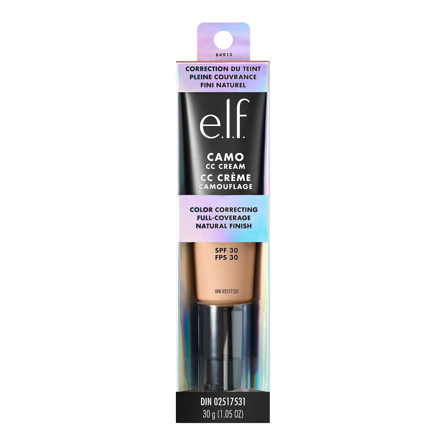 e.l.f. Camo CC Cream. Color Correcting Medium-To-Full Coverage Foundation with SPF 30. Light 210 N. 1.0 Oz (30g)