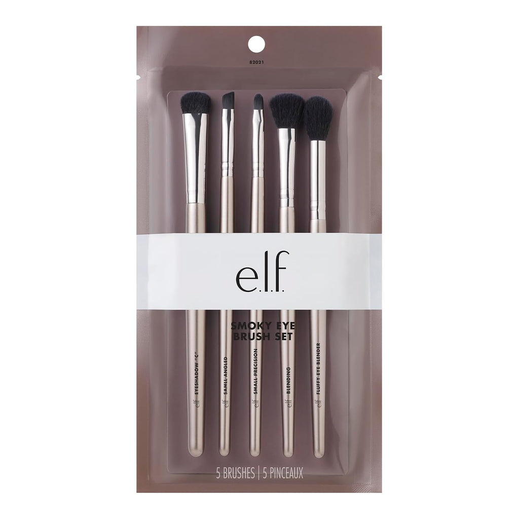 e.l.f. Smoky Eye Brush Kit. 5-Piece Makeup Brush Kit For Creating A Smoky Eye Look. Apply & Blend Eyeshadow. Vegan & Cruelty-Free