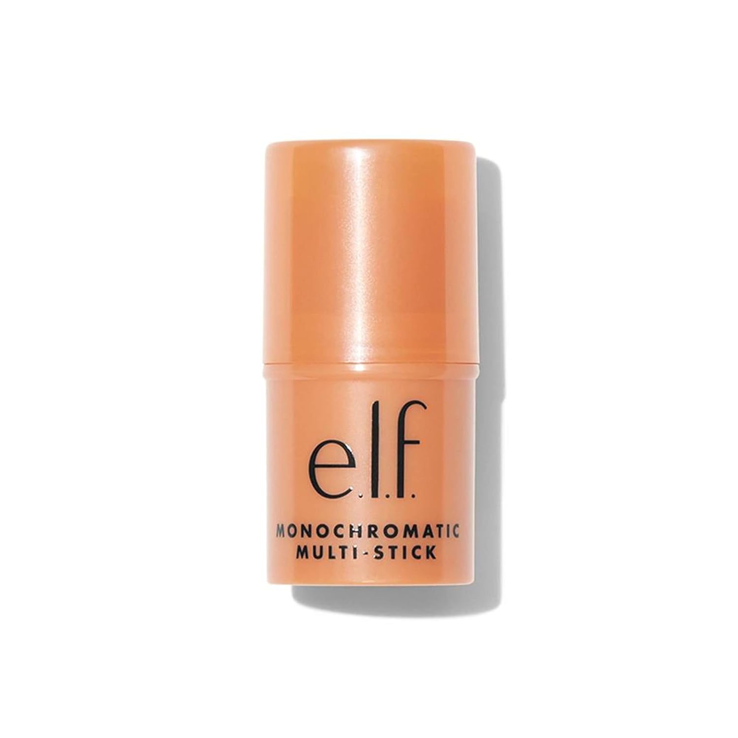 e.l.f. Monochromatic Multi Stick. Cream-to-Powder. Glowing Mango | Creamy & Blendable for Eyes. Lips & Cheeks. Adds Shimmer. Lightweight Buildable Finish. Travel-Friendly. Vegan & Cruelty-Free
