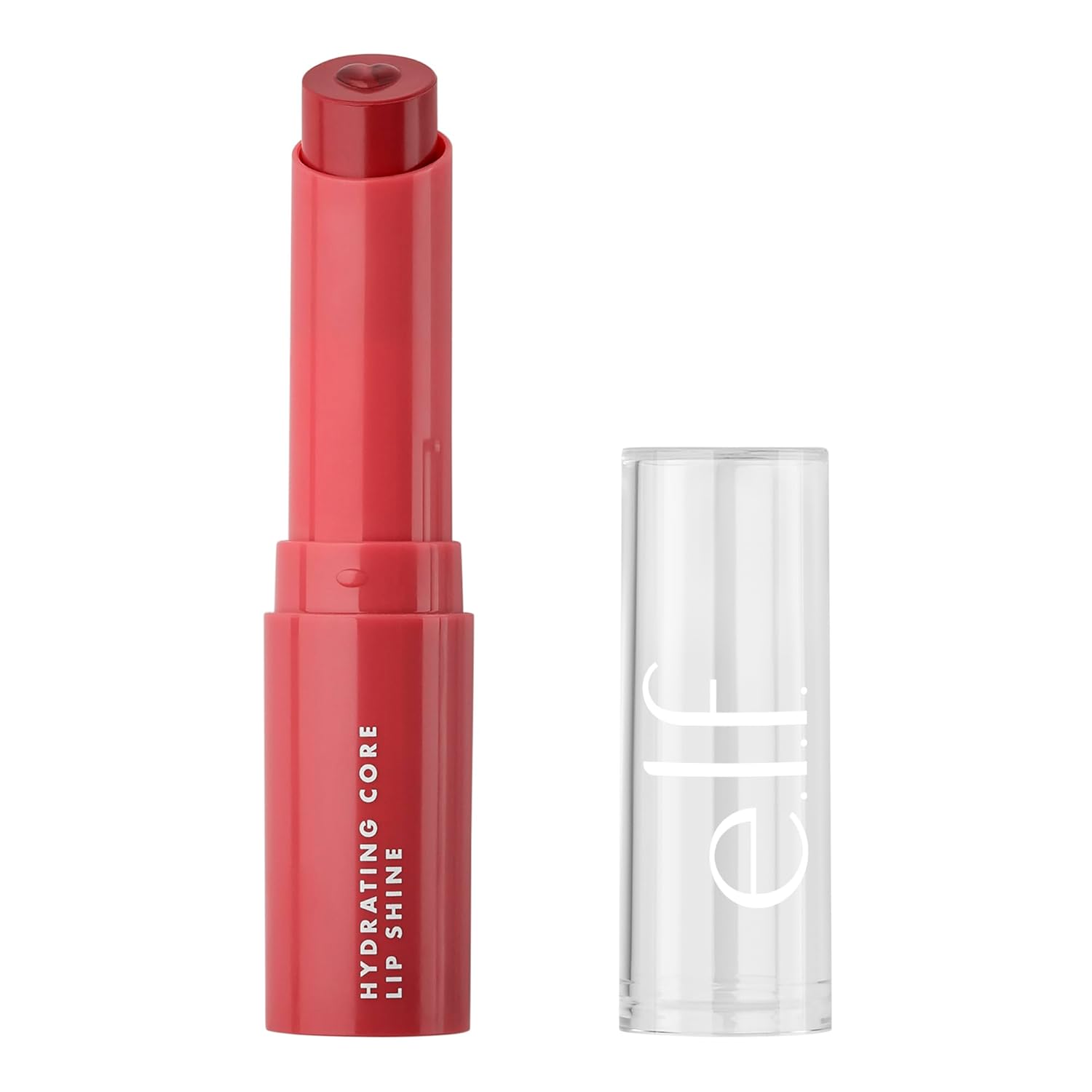 e.l.f. Hydrating Core Lip Shine with Shea Butter & Vitamin E. Tinted Lip Balm for A Smooth. Glossy Finish & Long-Lasting Moisture. Joyful Pink Rose
