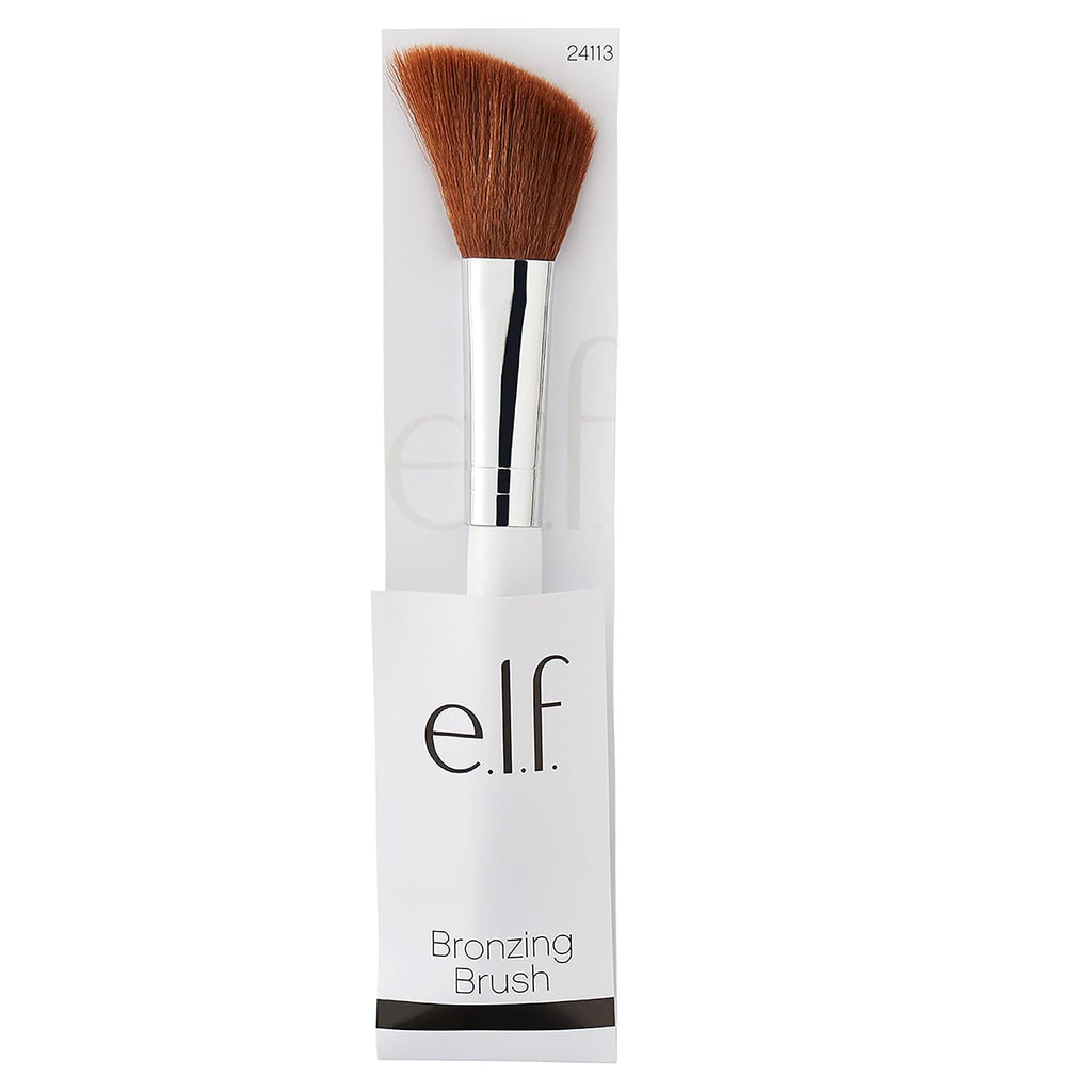 e.l.f. Angled Bronzing Brush. Three-In-One Face Makeup Brush For Blush. Bronzer & Other Multi-Purpose Powders. Vegan & Cruelty-Free