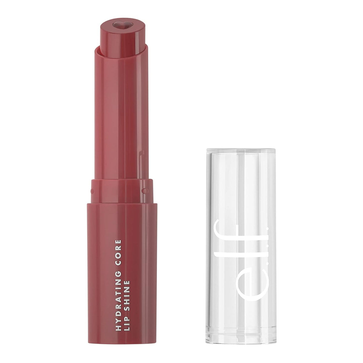 e.l.f. Hydrating Core Lip Shine with Shea Butter & Vitamin E. Tinted Lip Balm for A Smooth. Glossy Finish & Long-Lasting Moisture. Happy Dusty Rose