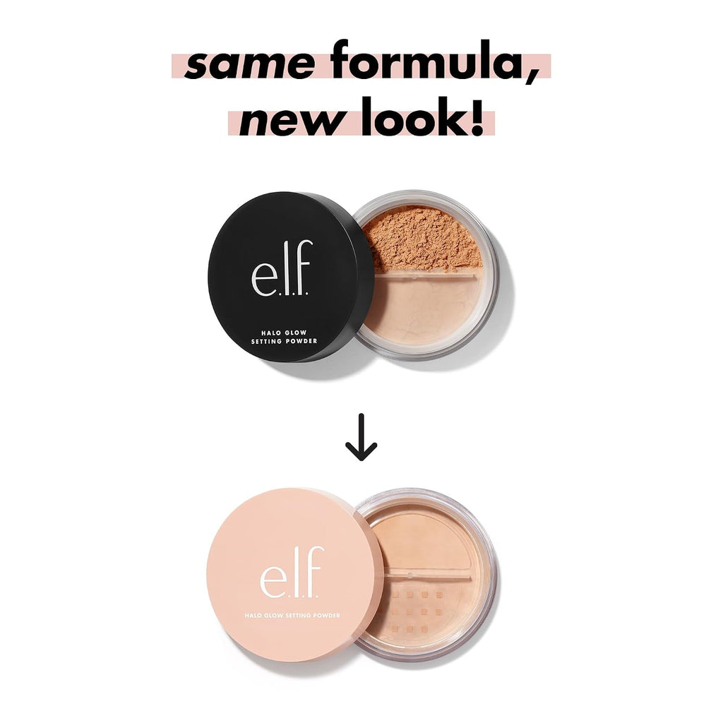 e.l.f. Halo Glow Soft Focus Setting Powder. Silky & Creates Soft Glow Without Shine. Smooths Pores & Lines. Vegan & Cruelty-Free. Deep