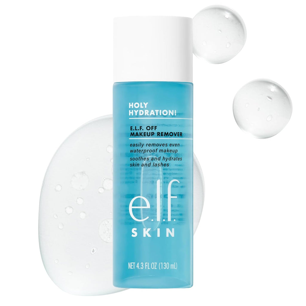 e.l.f. el.f. SKIN Holy Hydration Off Makeup Remover | Liquid Makeup Remover For Eye. Lip & Face Makeup. Gentle Formula. Vegan & Cruelty-free
