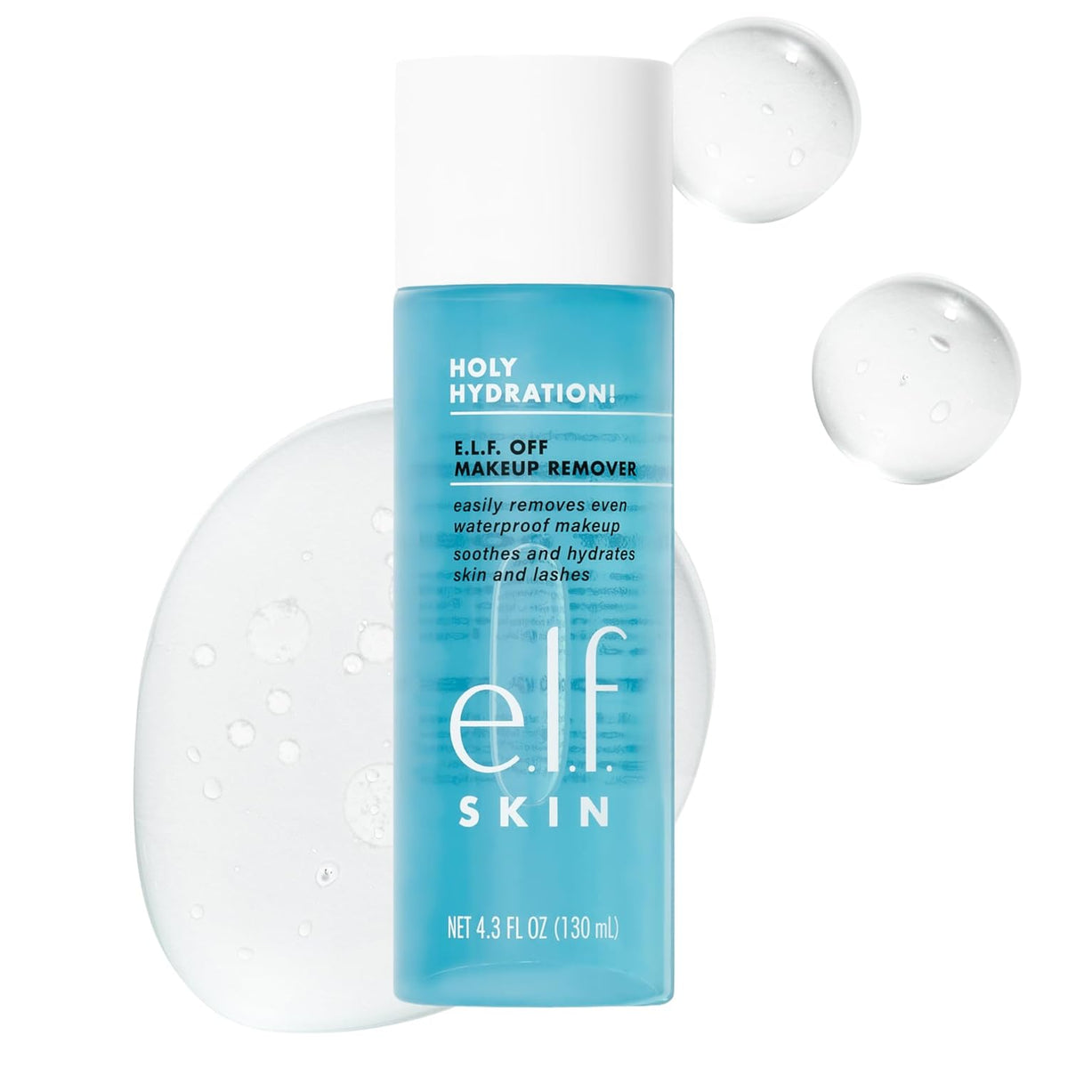 e.l.f. el.f. SKIN Holy Hydration Off Makeup Remover | Liquid Makeup Remover For Eye. Lip & Face Makeup. Gentle Formula. Vegan & Cruelty-free