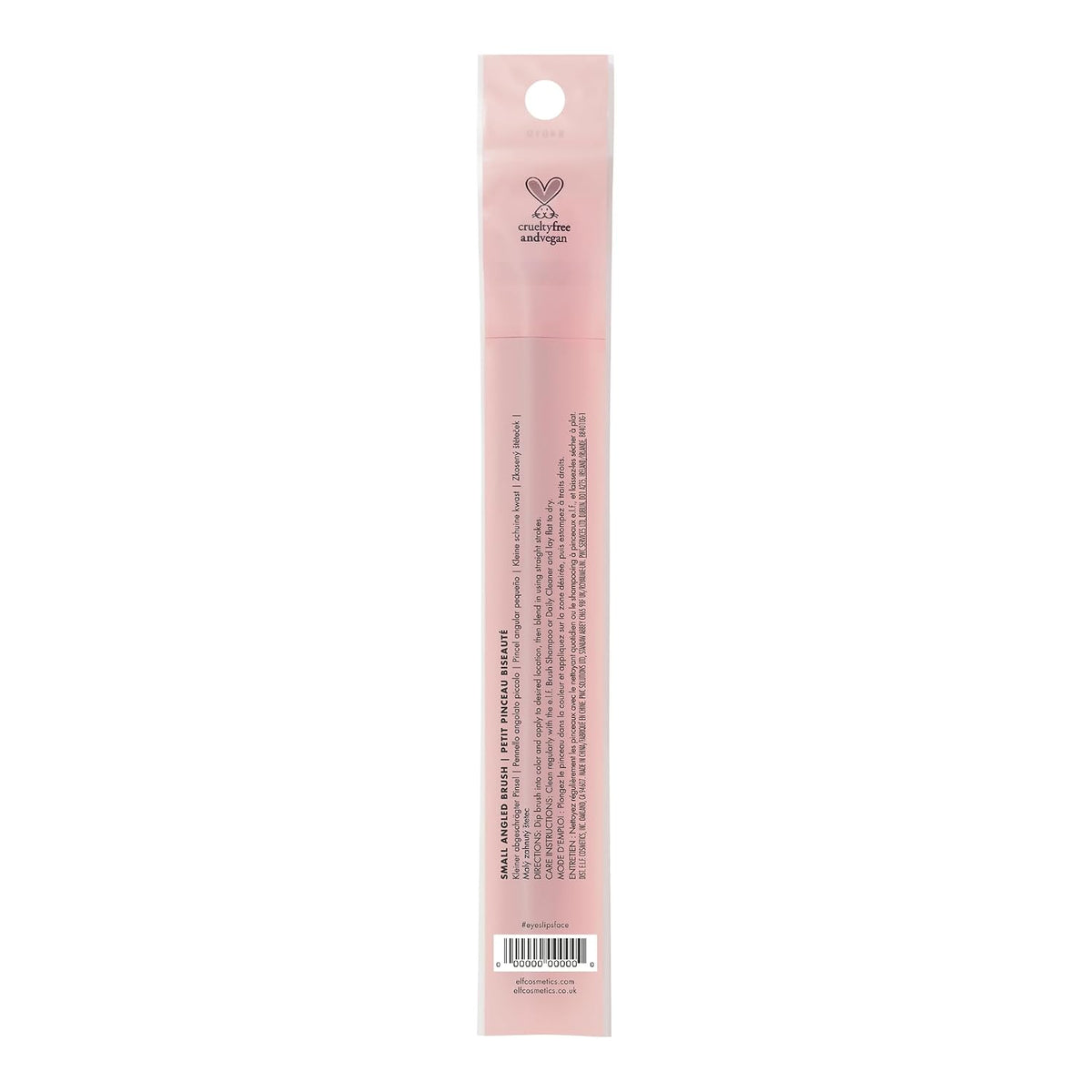 e.l.f. Small Angled Brush. Creates Even. Thin & Straight Lines. Great For Applying Lip Color. Eyebrow Color & Eyeliner. Vegan & Cruelty-Free