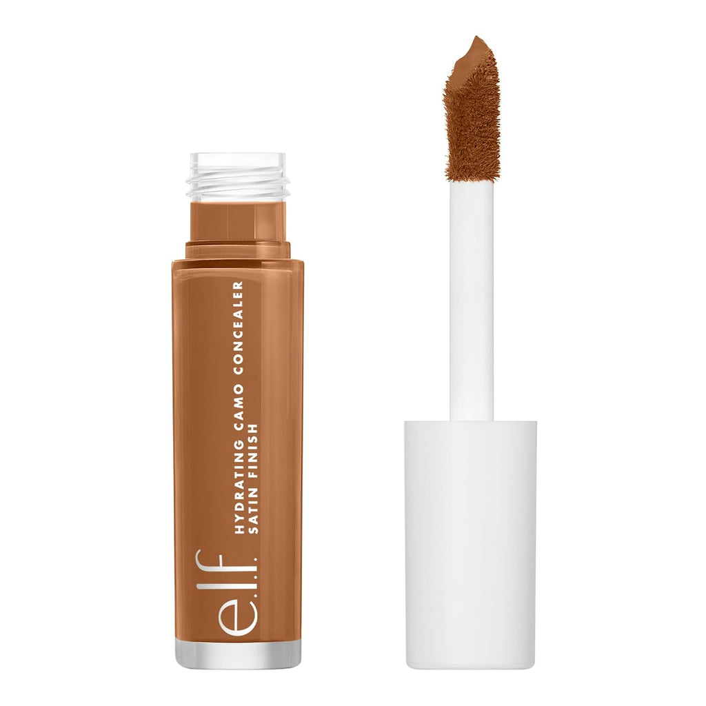 e.l.f. Hydrating Camo Concealer. Full Coverage. Deep Cinnamon | Satin Finish. Under-Eye & Blemish Coverage. Hydrating Formula. Long-Lasting Wear. Non-Creasing. Vegan & Cruelty-Free