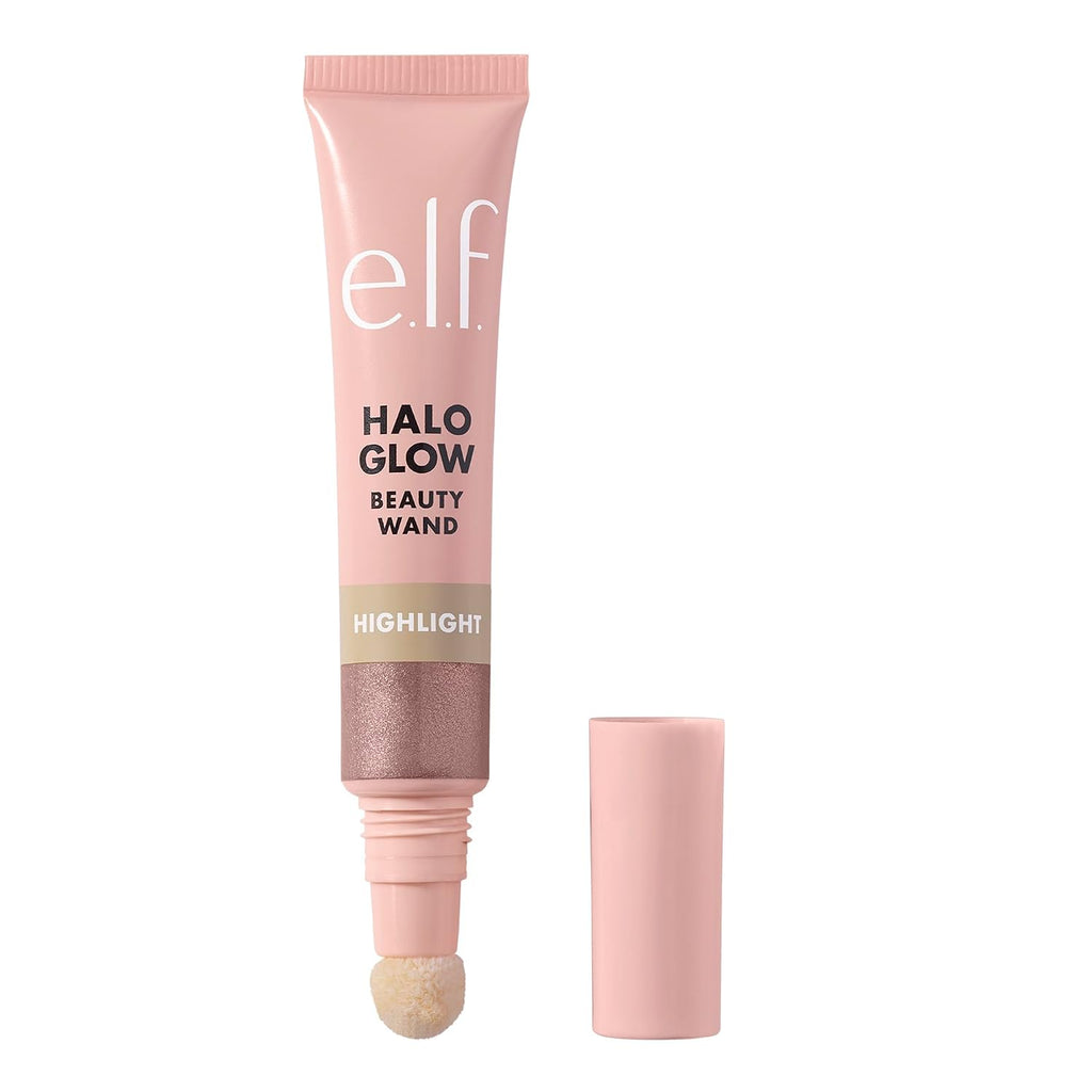 e.l.f. Halo Glow Highlight Beauty Wand. Rose Quartz | Liquid Highlighter Wand For Luminous. Glowing Skin. Buildable Formula. Vegan & Cruelty-free