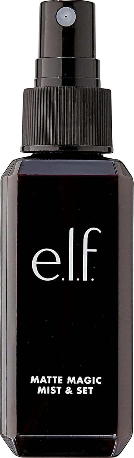 e.l.f. Matte Magic Mist & Set Makeup Setting Spray. Matte Finish & Oil Control for Lightweight Long-Lasting Wear. Vitamin B & E. 2 Fl Oz