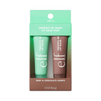 e.l.f. Squeeze Me More Lip Balm Duo. Mint/Chocolate | Moisturizing Balm For A Sheer Tint Of Color. Made With Hyaluronic Acid. Vegan & Cruelty-Free. Mint & Chocolate