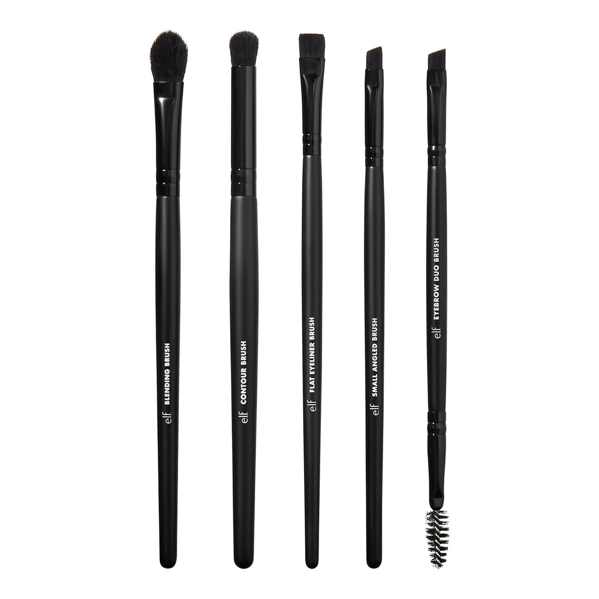 e.l.f. Ultimate Eyes 5 Piece Brush Collection. Makeup Brushes For Eyeliner. Eyeshadow. Brows & more. Vegan & Cruelty-Free