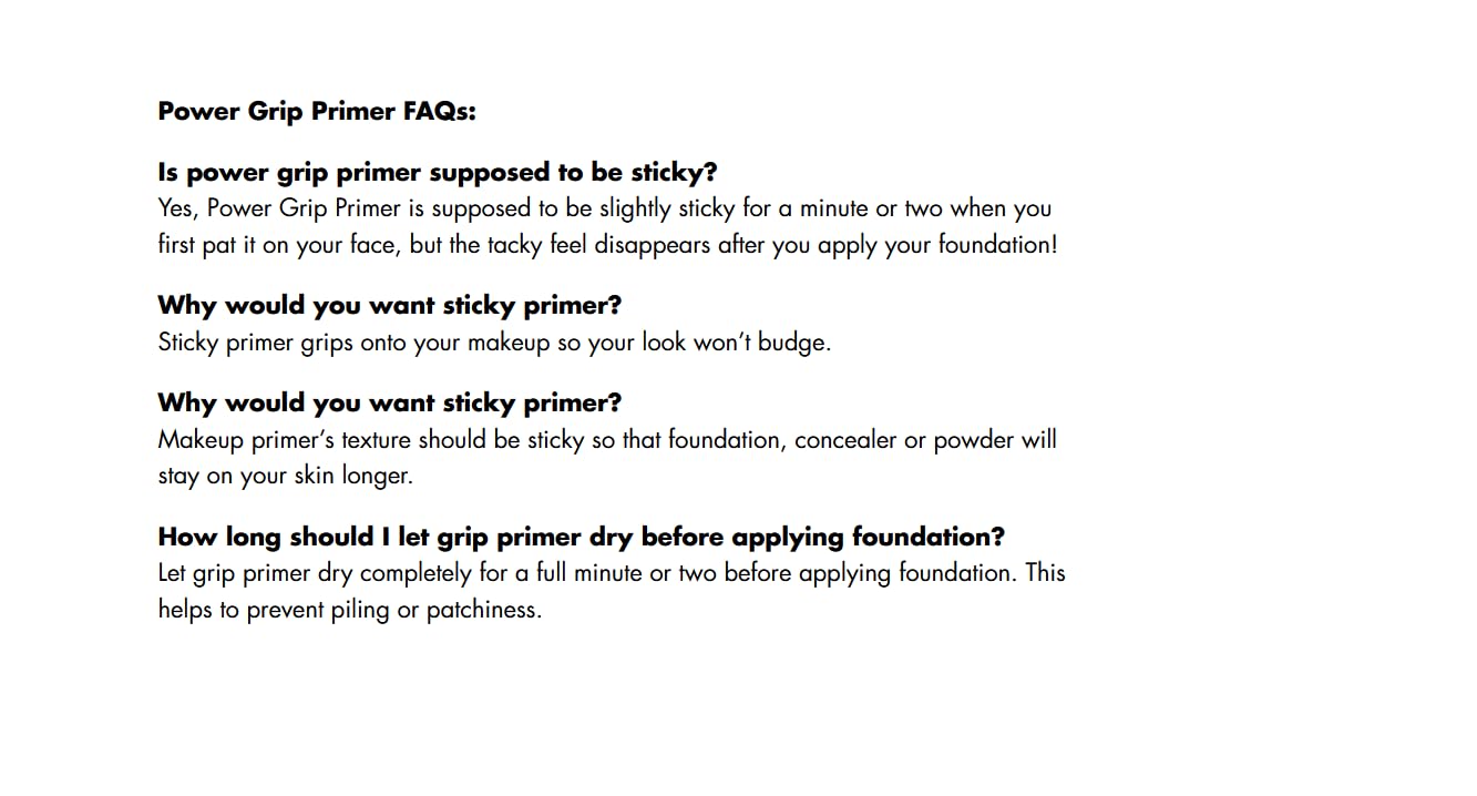 e.l.f. Power Grip Primer. Gripping & Hydrating Gel Primer. 0.811 Fl Oz | Grips Makeup for Long-Lasting Wear & Face Prep. Smooth Base Finish. Lightweight & Moisturizing Formula. Vegan & Cruelty-Free