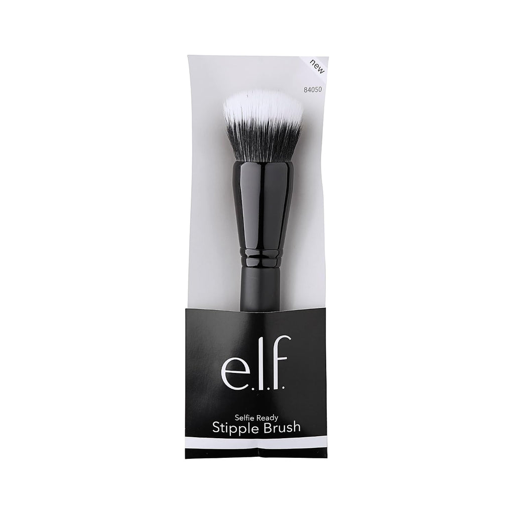e.l.f. Domed Stipple Brush. Makeup Brush For Blending Product Into Skin. Creates A Soft Focus Effect. Made With Synthetic Bristles