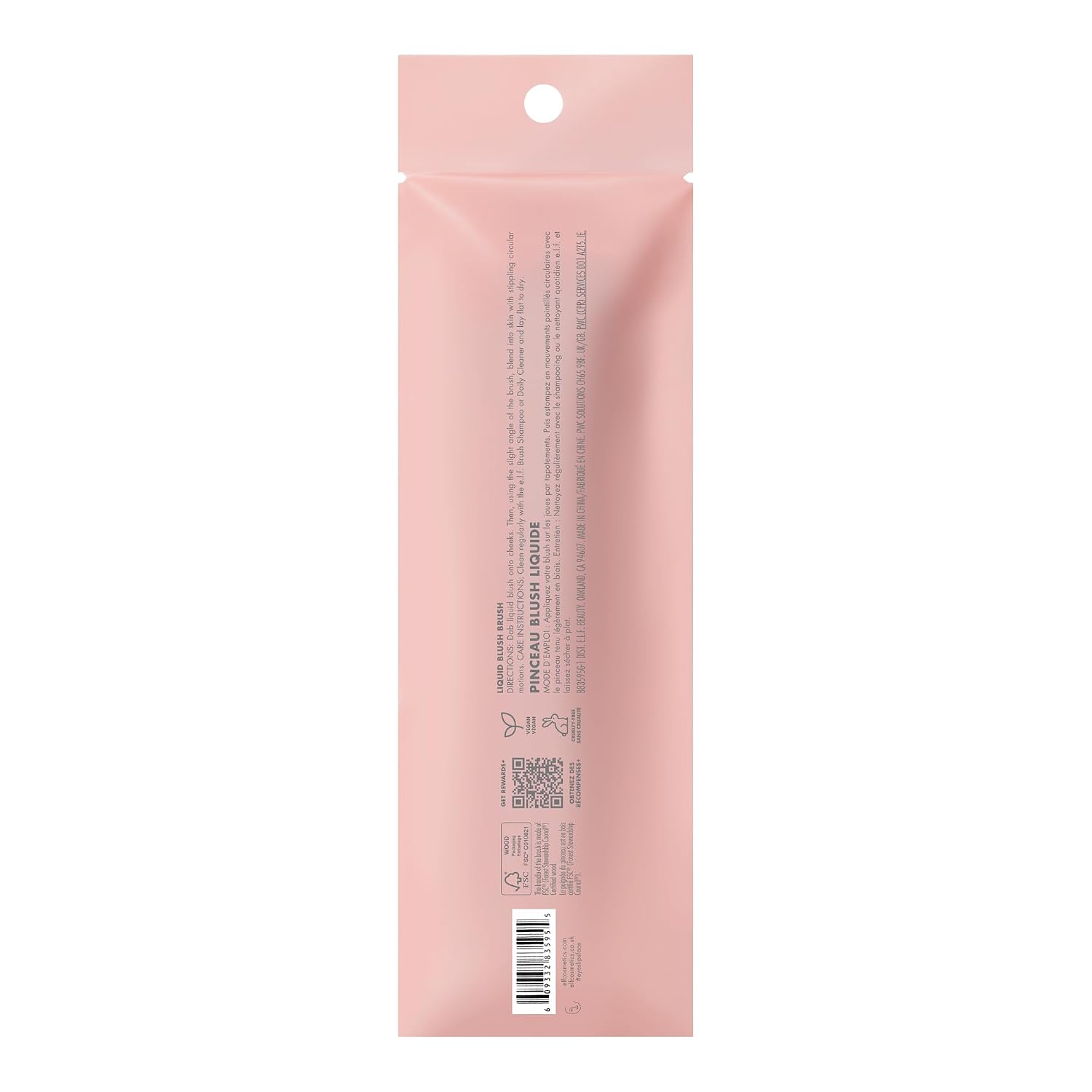 e.l.f. Camo Liquid Blush Brush | Angled Blush Brush Ideal For Applying & Blending Colors On Cheeks. Soft. Dense Bristles. Vegan & Cruelty-free