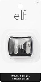 e.l.f.. Dual-Pencil Sharpener. Convenient. Essential Tool. Sharpens. Easy To Clean. Travel-Friendly. Compact. Includes Bonus Small Sharpener