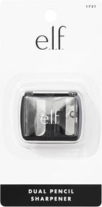 e.l.f.. Dual-Pencil Sharpener. Convenient. Essential Tool. Sharpens. Easy To Clean. Travel-Friendly. Compact. Includes Bonus Small Sharpener