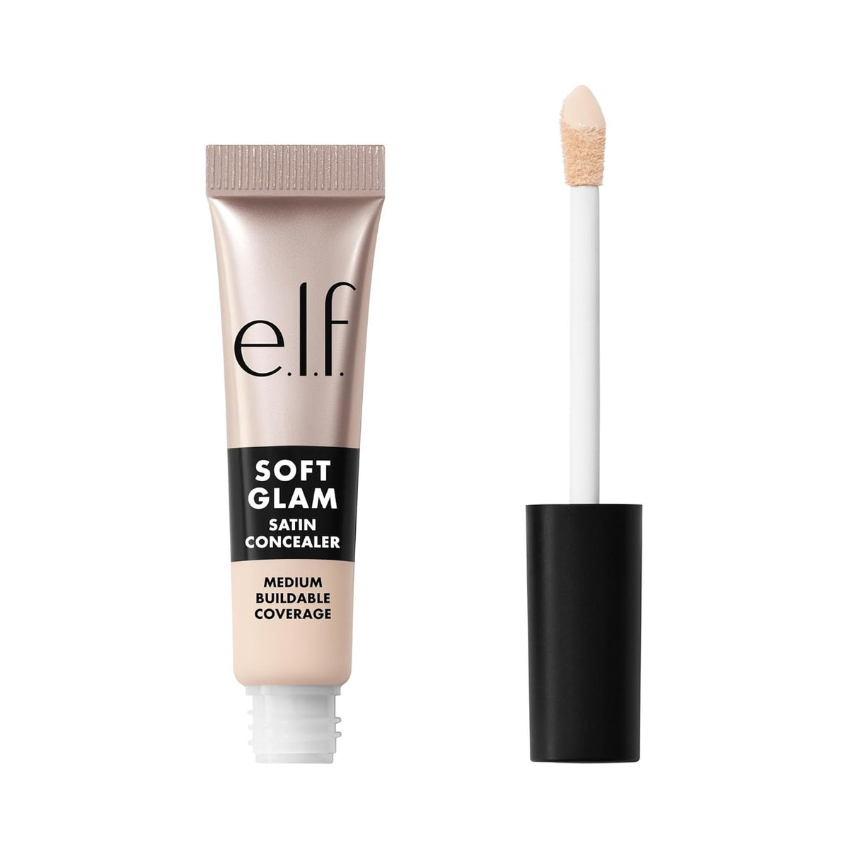 e.l.f. Soft Glam Satin Concealer. Medium Coverage. 10 Fair Cool | Hydrating Hyaluronic Acid & 1% Hibiscus Complex. Crease-Resistant. Lightweight Formula. Vegan & Cruelty-Free