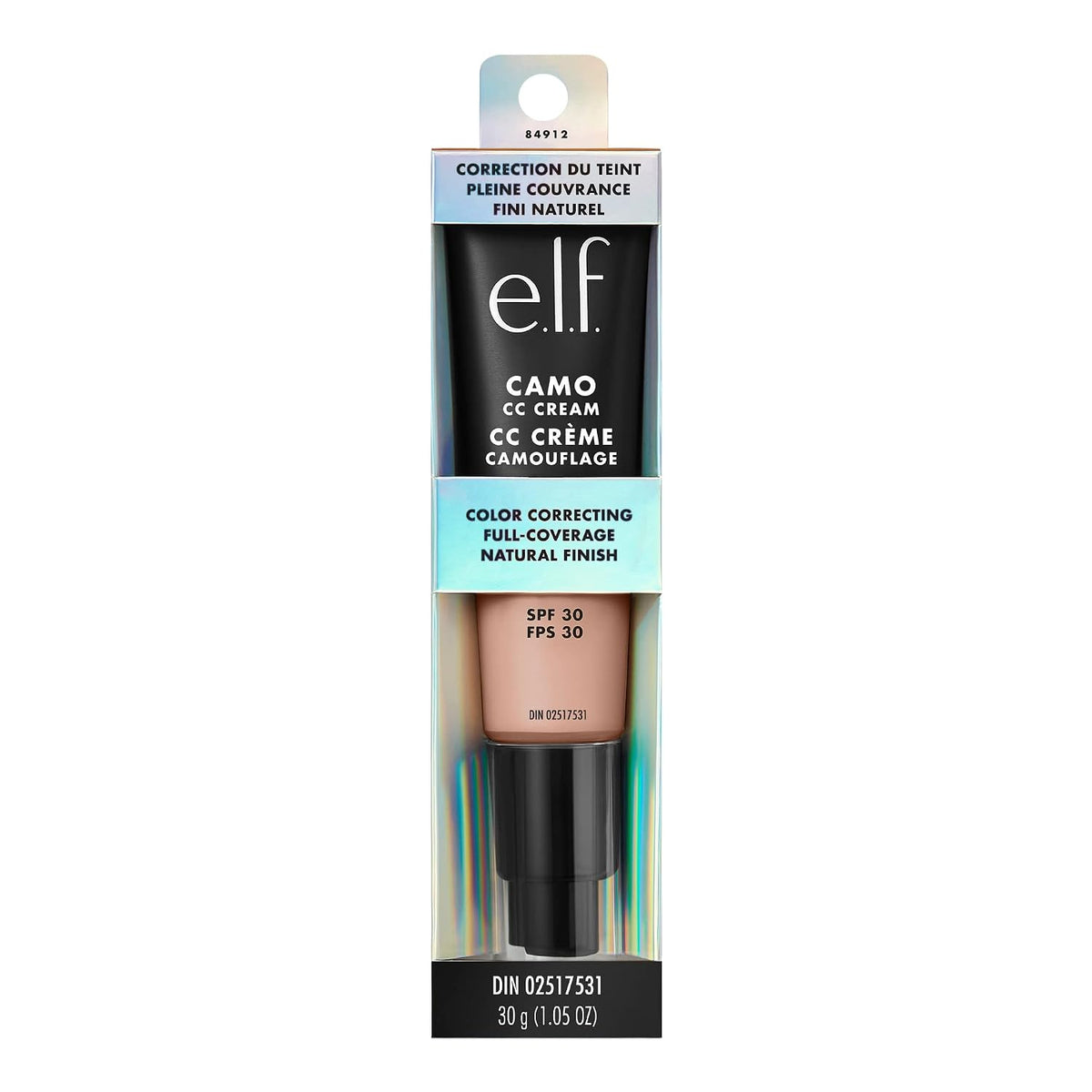 e.l.f. Camo CC Cream. SPF 30 Color-Correcting Medium-To-Full Coverage Face Foundation. Delivers An Airbrushed Finish. Vegan & Cruelty-Free. Fair 150 C