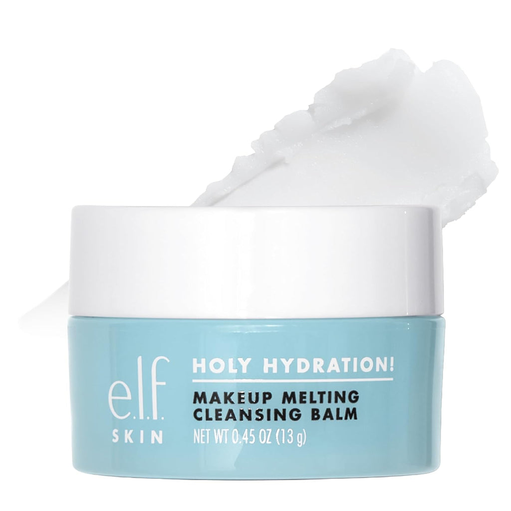 e.l.f. SKIN Mini Holy Hydration! Makeup Melting Cleansing Balm. Face Cleanser & Makeup Remover. Infused with Hyaluronic Acid to Hydrate Skin. 0.45 Oz