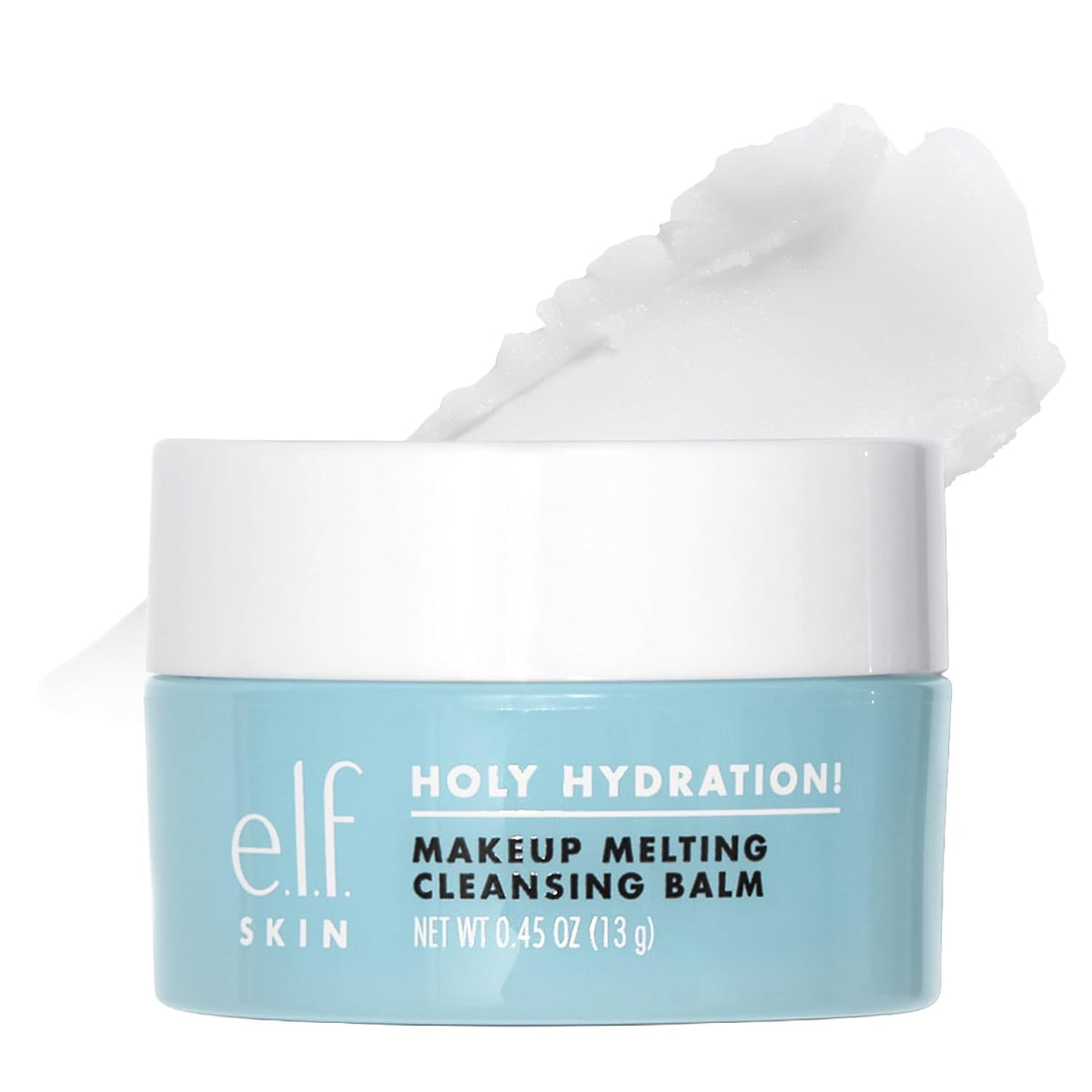 e.l.f. SKIN Mini Holy Hydration! Makeup Melting Cleansing Balm. Face Cleanser & Makeup Remover. Infused with Hyaluronic Acid to Hydrate Skin. 0.45 Oz