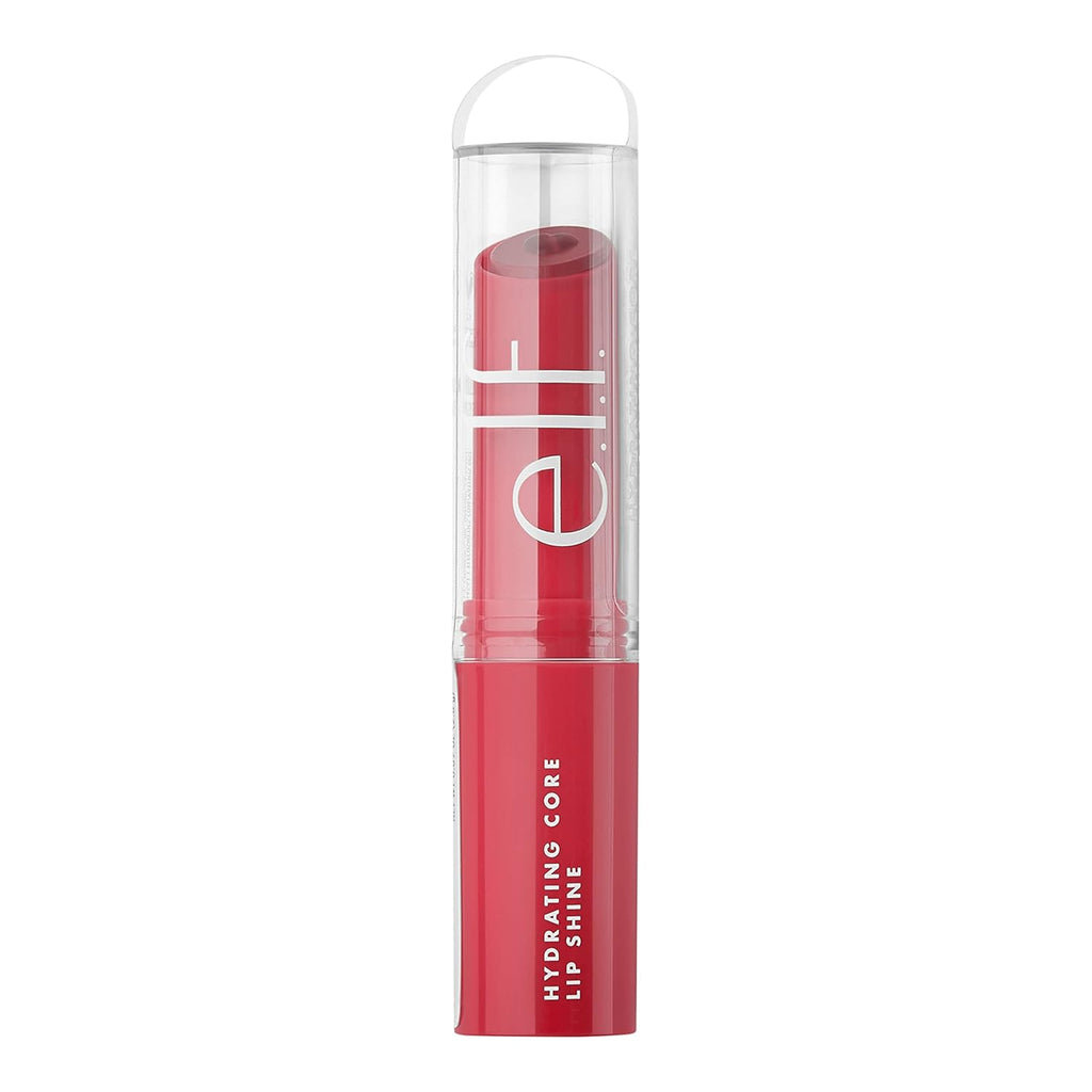 e.l.f. Hydrating Core Lip Shine with Shea Butter & Vitamin E. Tinted Lip Balm for A Smooth. Glossy Finish & Long-Lasting Moisture. Lovely Light Red