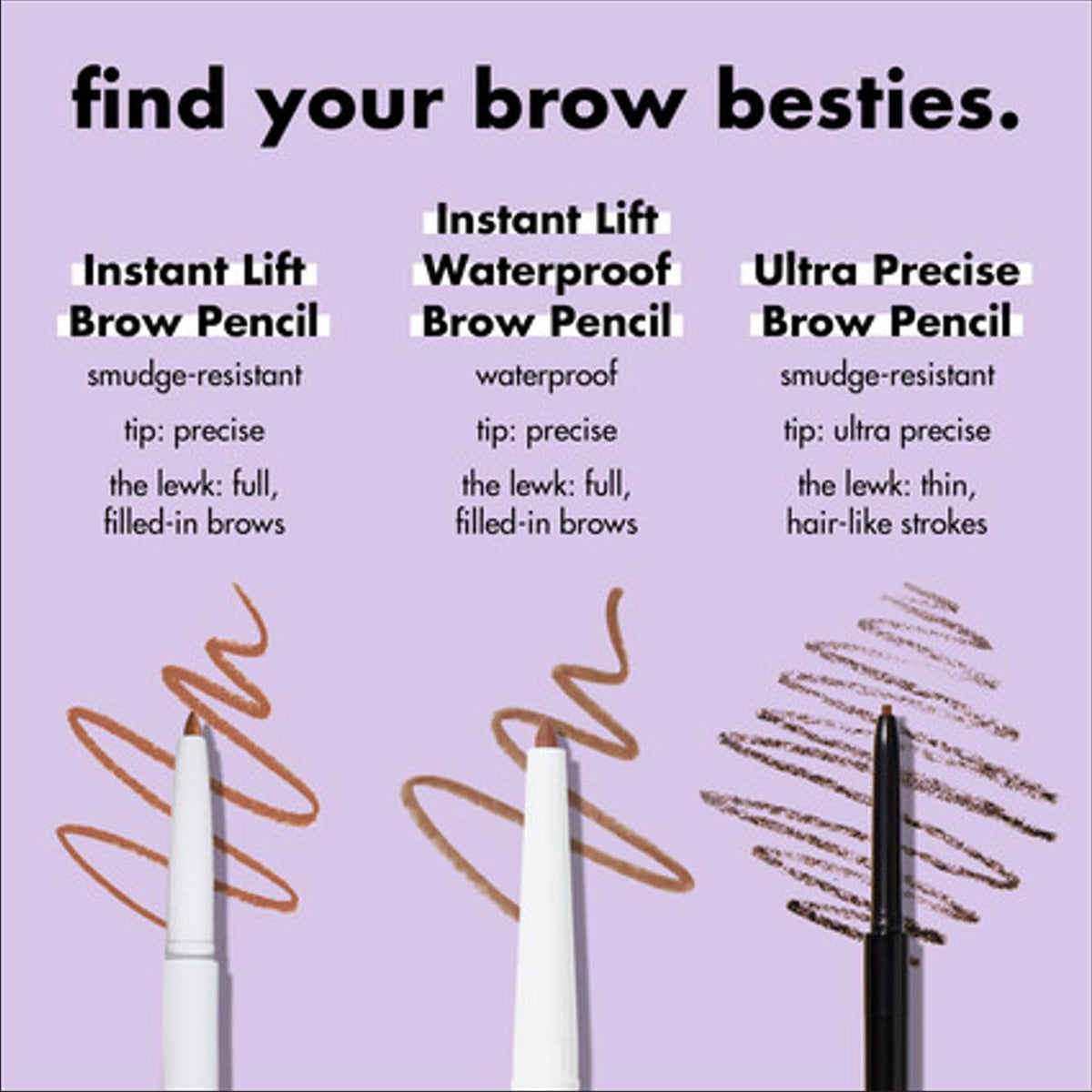 e.l.f. Instant Lift Brow Pencil. Dual-Sided. Deep Brown | Retractable Precision-Tip Brow Pencil with Grooming Spoolie for Buildable Natural-Looking Color. Vegan & Cruelty-Free