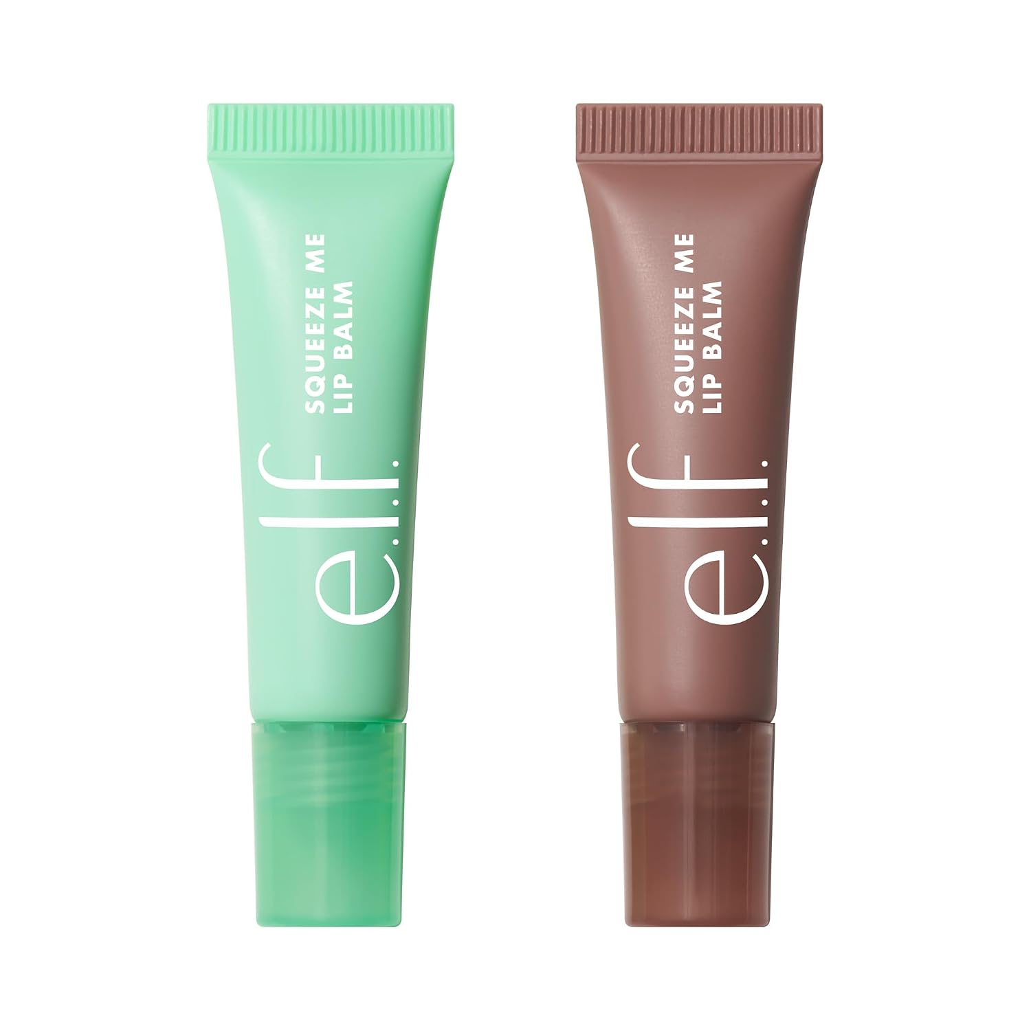 e.l.f. Squeeze Me More Lip Balm Duo. Mint/Chocolate | Moisturizing Balm For A Sheer Tint Of Color. Made With Hyaluronic Acid. Vegan & Cruelty-Free. Mint & Chocolate