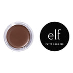e.l.f. Putty Bronzer. Creamy & Highly Pigmented Formula. Creates a Long-Lasting Bronzed Glow. Infused with Argan Oil & Vitamin E. Sun Kissed. 0.35 Oz