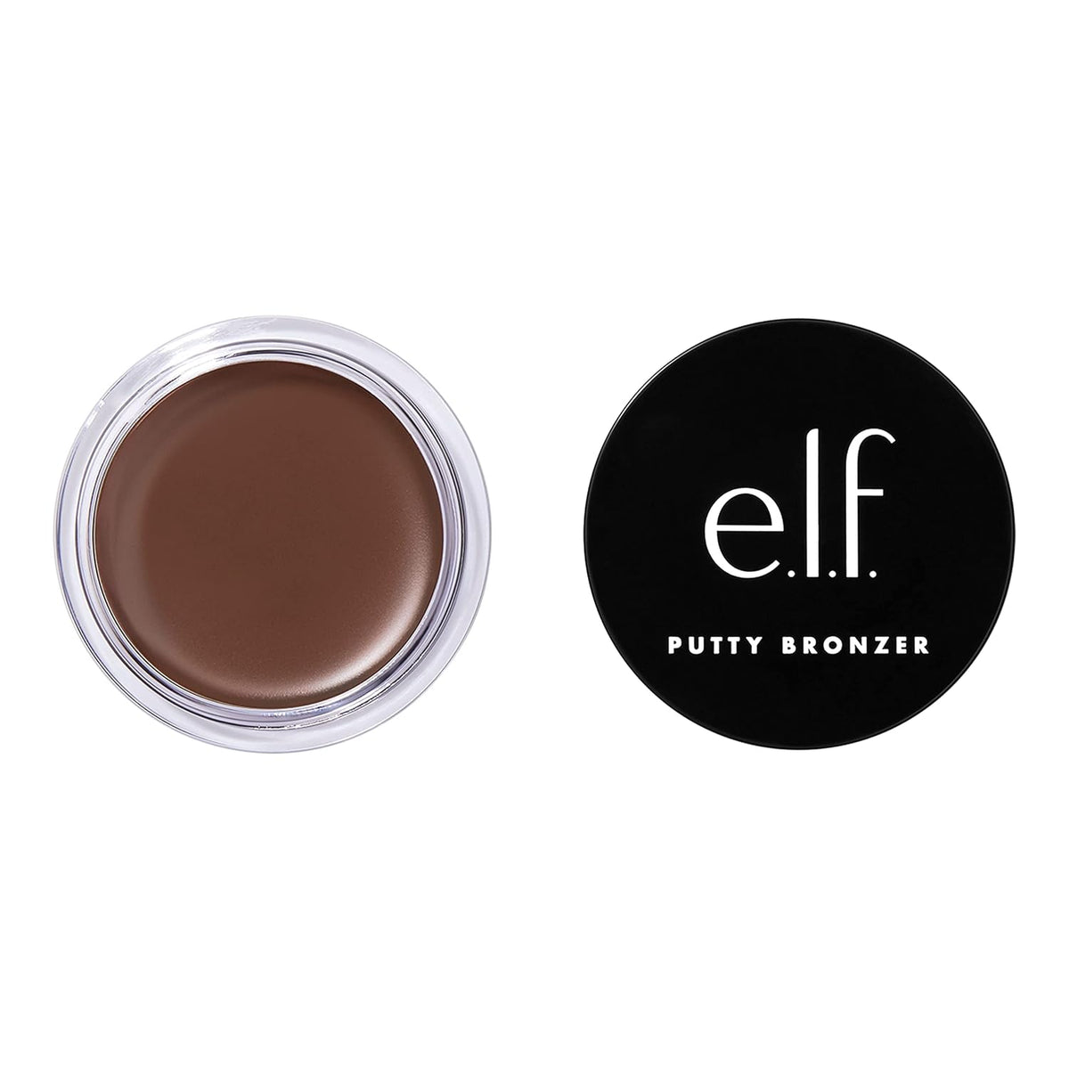 e.l.f. Putty Bronzer. Creamy & Highly Pigmented Formula. Creates a Long-Lasting Bronzed Glow. Infused with Argan Oil & Vitamin E. Feelin' Shady. 0.35 Oz (10g)