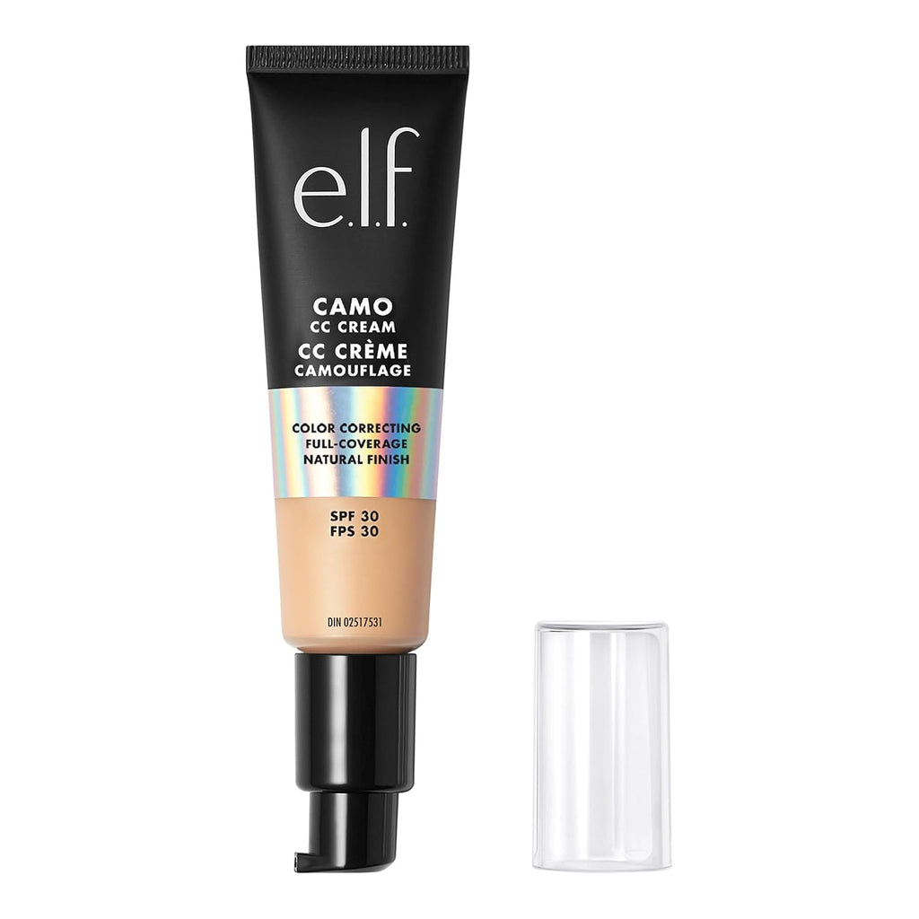 e.l.f. Camo CC Cream. Color Correcting Medium-To-Full Coverage Foundation with SPF 30. Light 240 W. 1.05 Oz (30g)