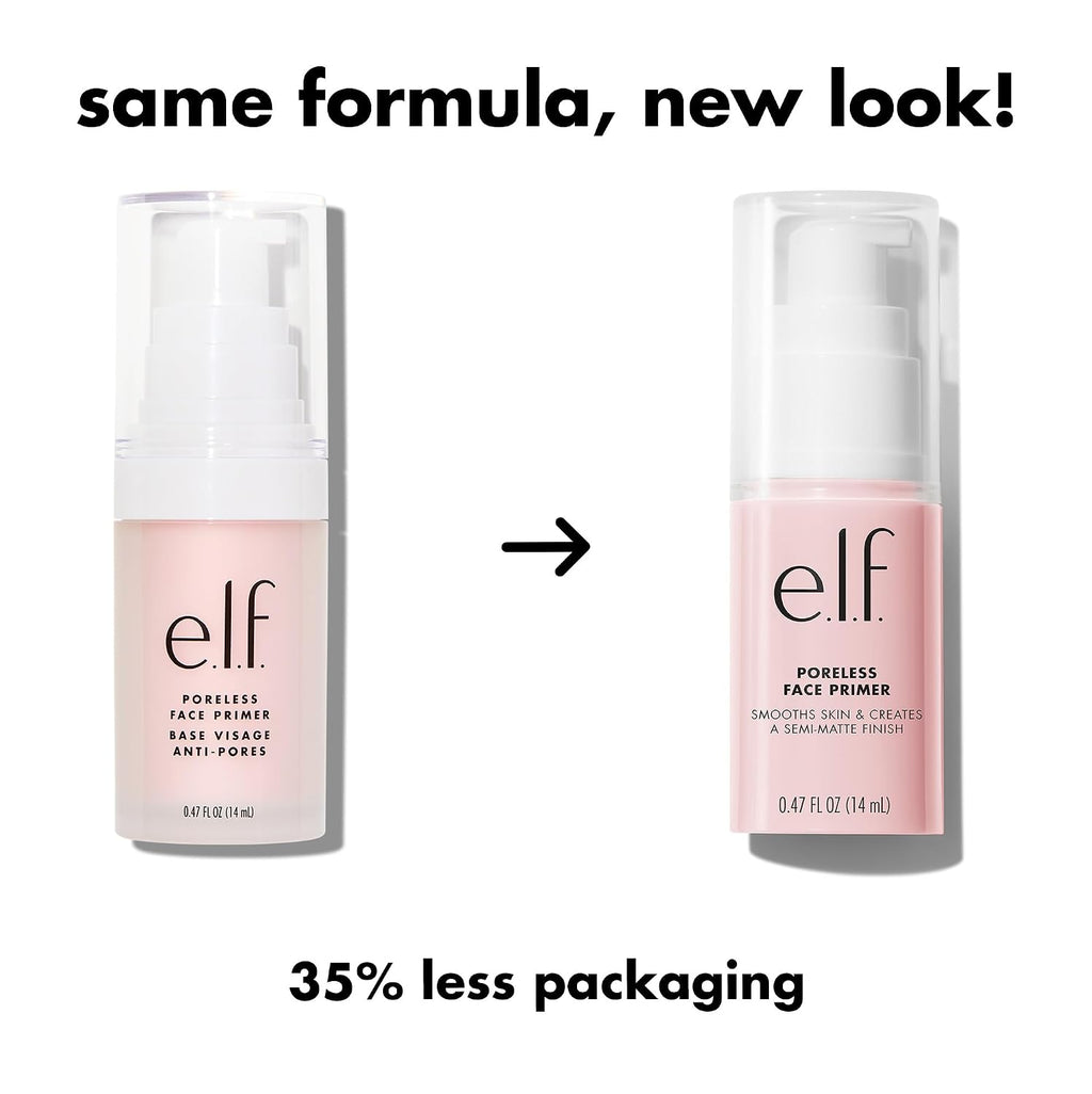 e.l.f. Poreless Face Primer. Skin-Smoothing Matte Makeup Base. Minimizes Pores & Fine Lines. Long-Lasting Foundation Primer with Tea Tree & Vitamins A & E. Vegan & Cruelty-Free