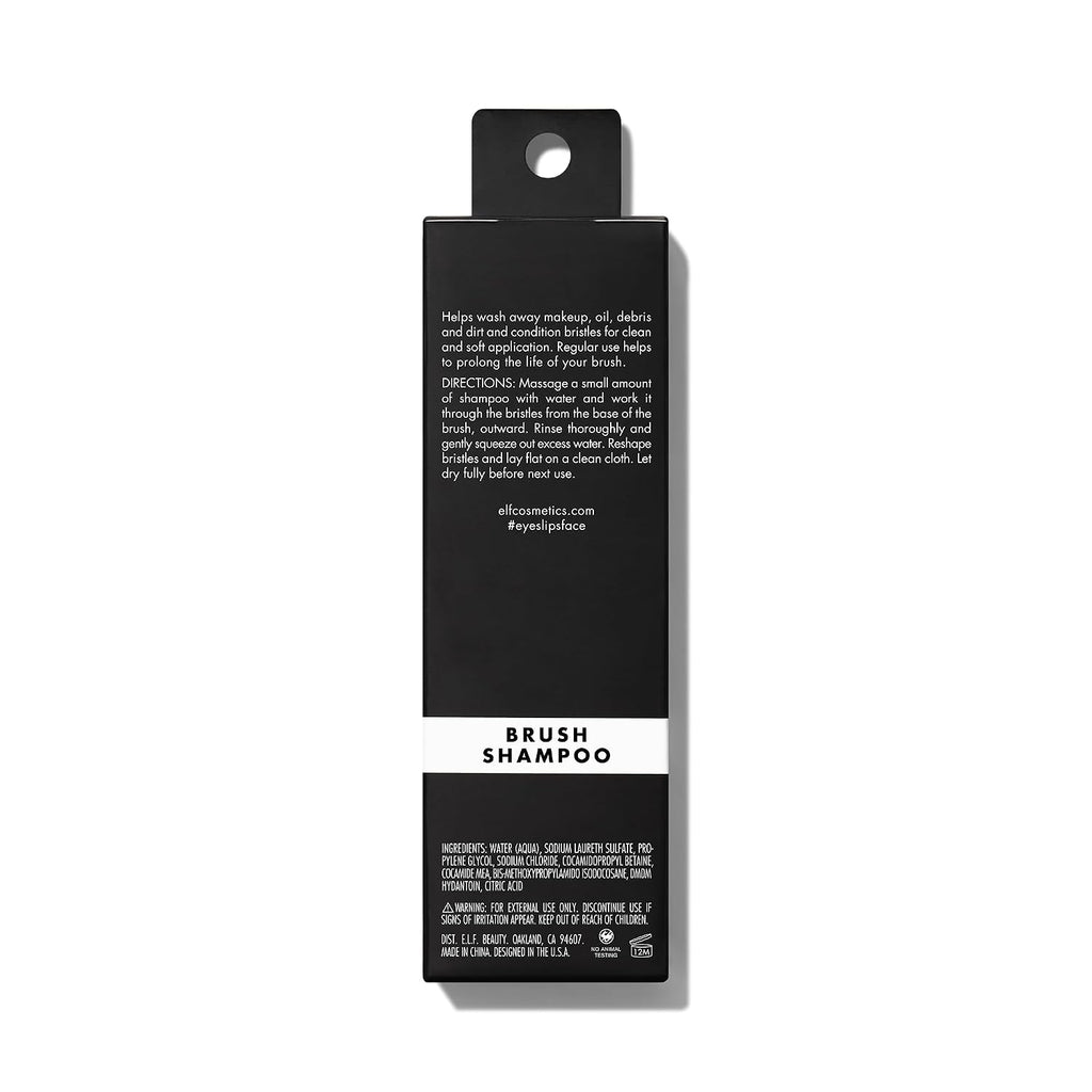 e.l.f. Makeup Brush Shampoo. Gentle Bristles Conditioner To Easily Remove Oils & Dirt From Makeup Brushes. 4.1 Fl Oz. Vegan & Cruelty-Free