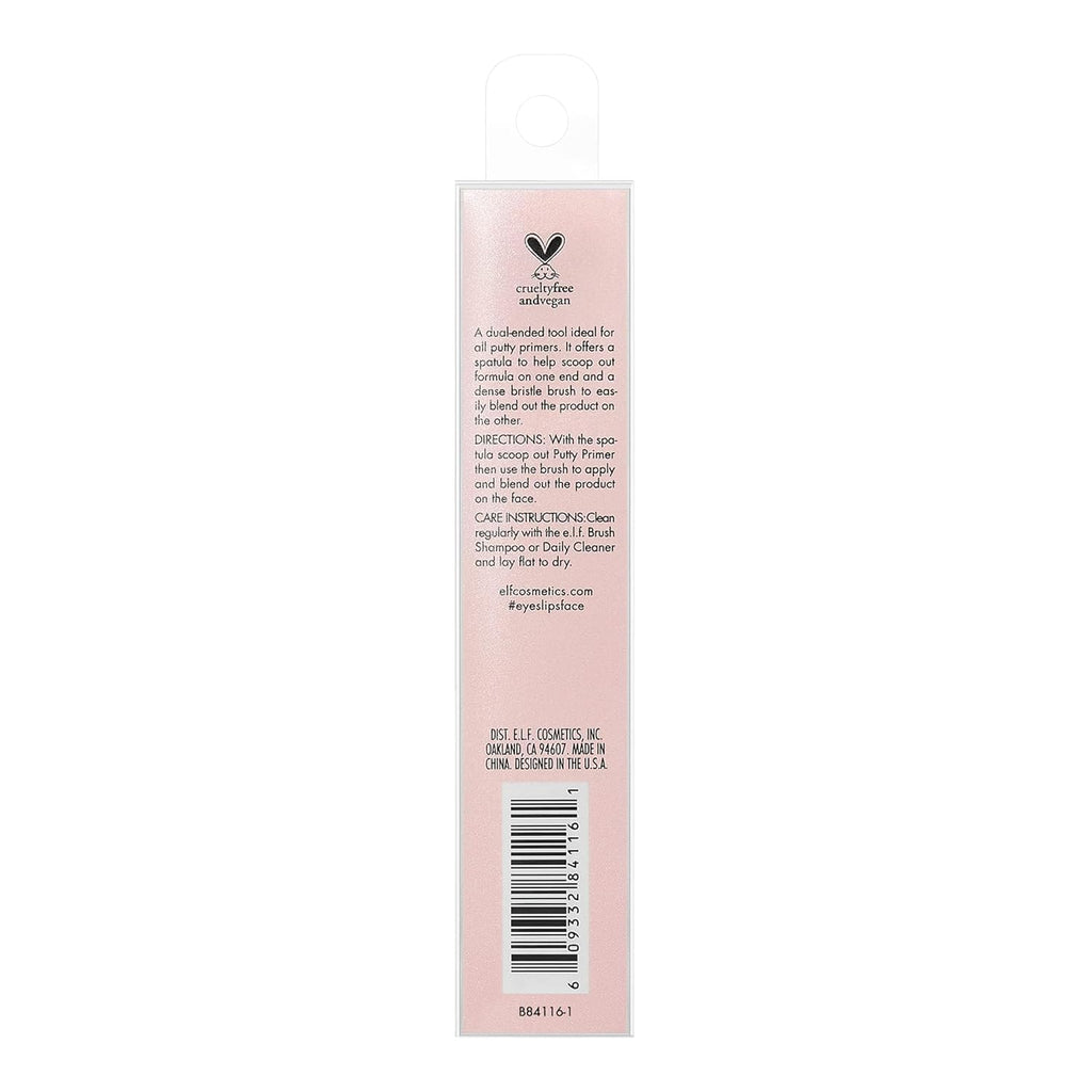 e.l.f. Putty Primer Brush & Applicator. Dual-Ended Makeup Tool For Applying e.l.f. Putty Products. Made With Synthetic Bristles. Vegan & Cruelty-Free